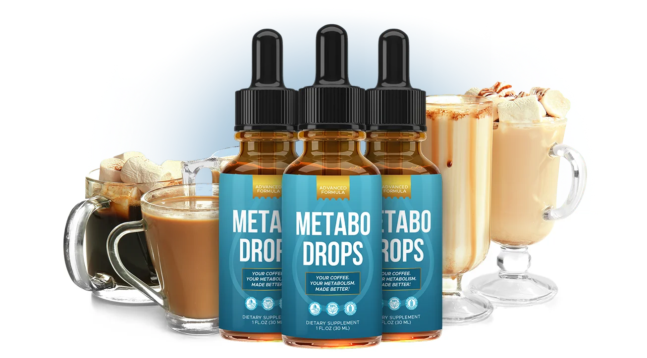 MetaboDrop Supplement Bottle with Coffee
